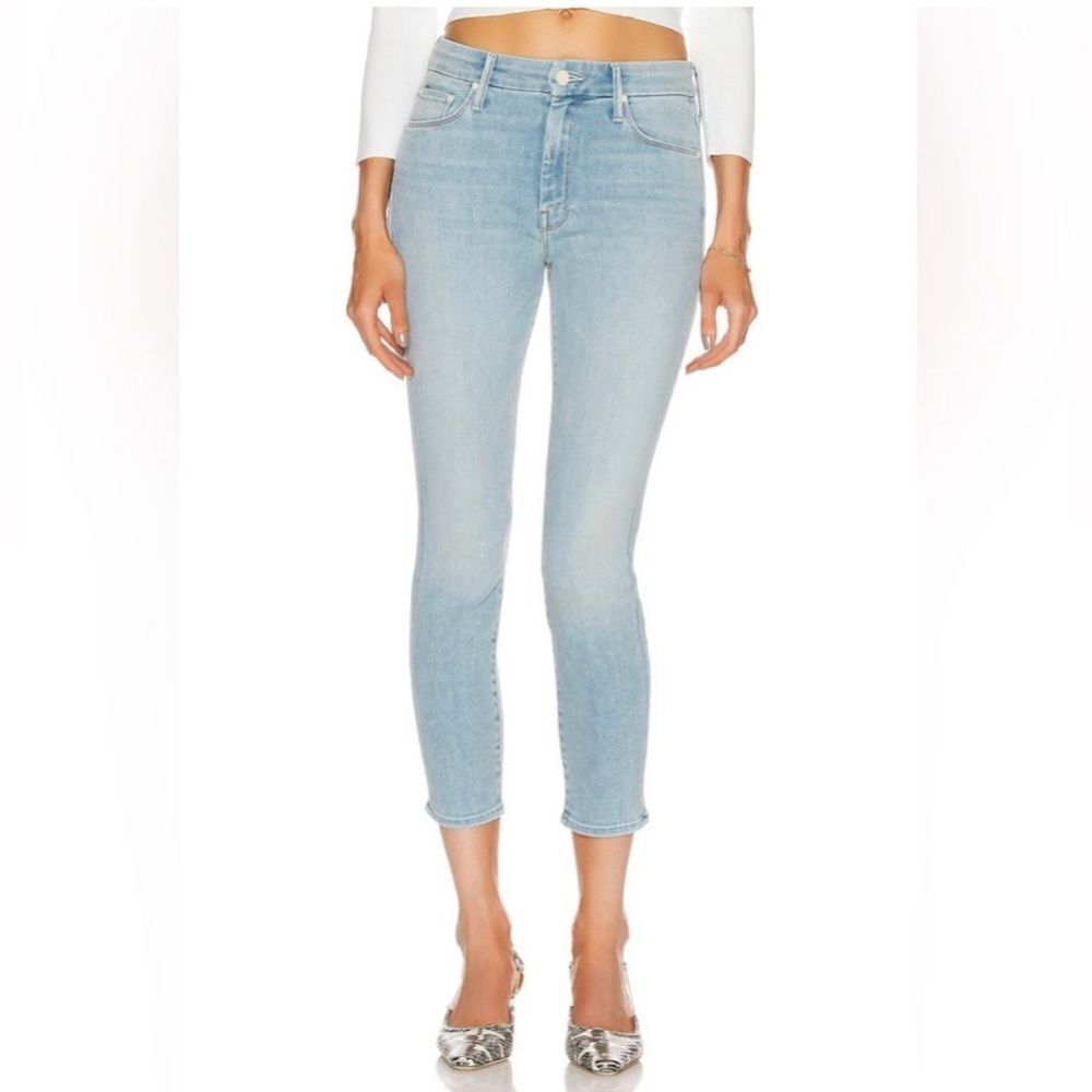 MOTHER The Looker Skinny Jeans in Swimming Pool Sunday